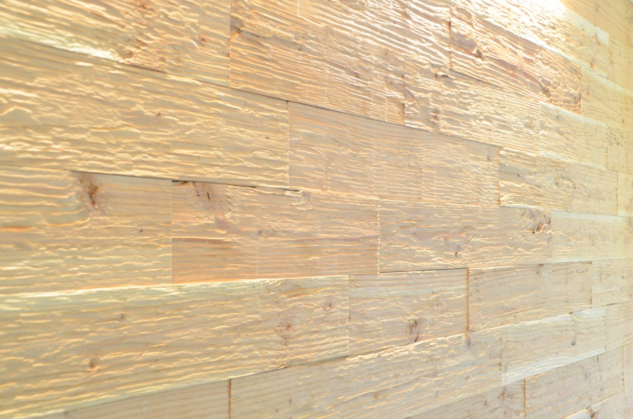 Ansicht einer strukturierten Holzwand